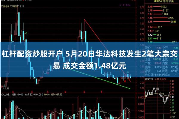 杠杆配资炒股开户 5月20日华达科技发生2笔大宗交易 成交金额1.48亿元