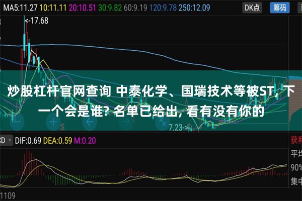 炒股杠杆官网查询 中泰化学、国瑞技术等被ST, 下一个会是谁? 名单已给出, 看有没有你的