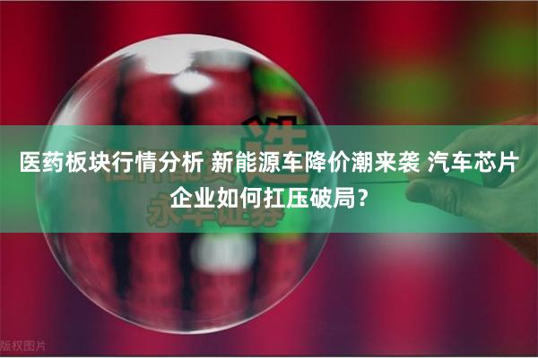 医药板块行情分析 新能源车降价潮来袭 汽车芯片企业如何扛压破局？